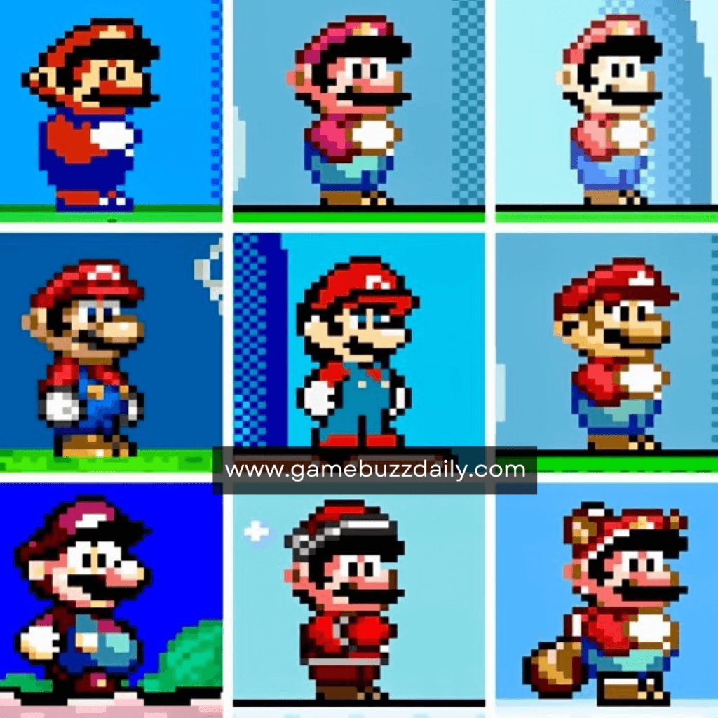 Super Mario World Mario Sprite evolution